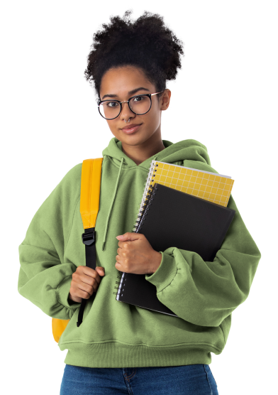 girl looking graphic