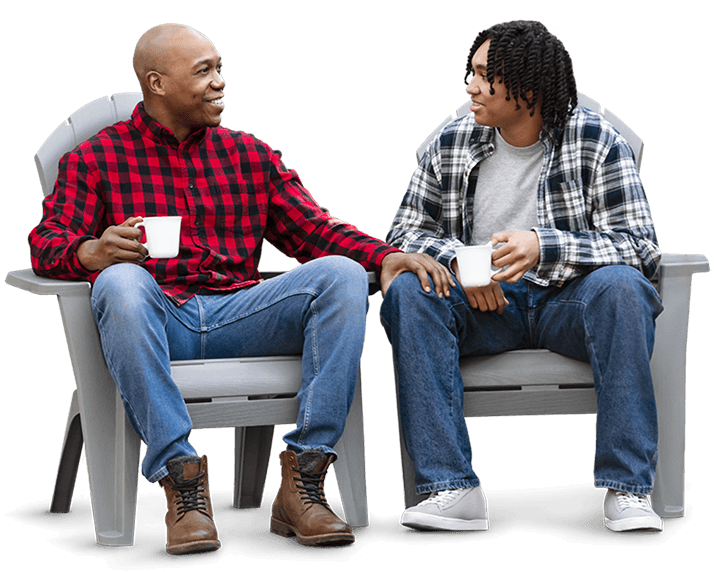 Two mans having a conversation